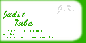 judit kuba business card